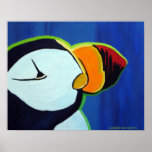 Horned Puffin Poster