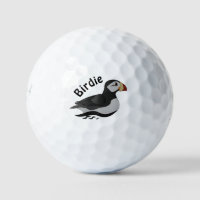 Horned Puffin Swimming Good Luck Birdie Golf Balls
