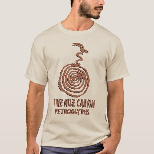 Horned Snake Nine Mile Canyon Petroglyphs Utah T_Shirt