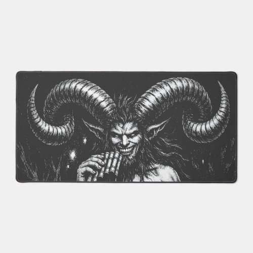 Horned Winter Satyr — by BurnsInHell Desk Mat