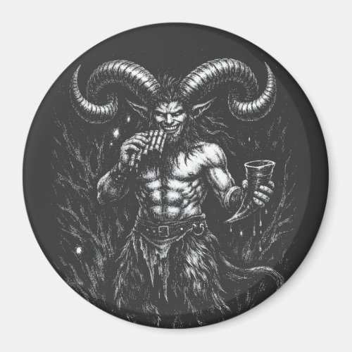 Horned Winter Satyr — by BurnsInHell Magnet
