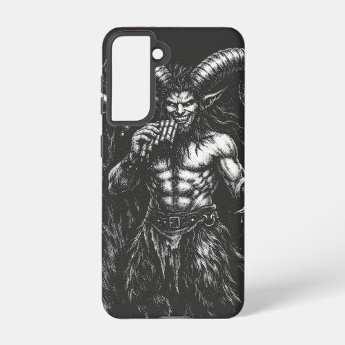 Horned Winter Satyr — by BurnsInHell Samsung Galaxy S21 Case