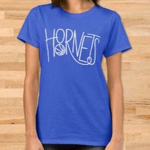 Hornets Basketball Youth Team Rec League Mom Blue T-Shirt