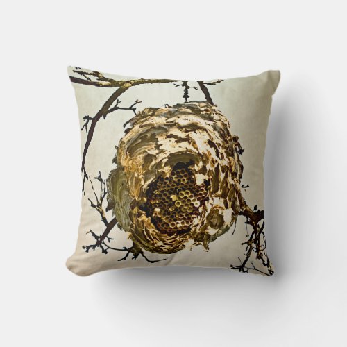 Hornets Nest Throw Pillow