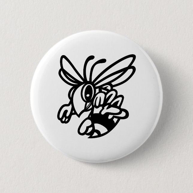 Hornets Outline Pinback Button (Front)