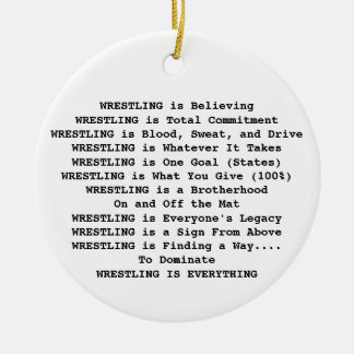 Hornets Wrestling is Everything Christmas Ornament