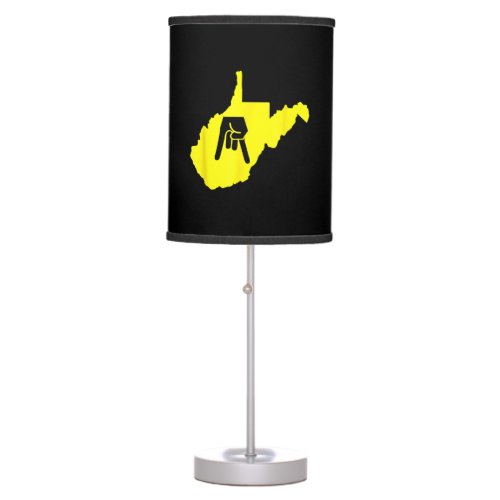 Horns Down West Virginia With State Table Lamp