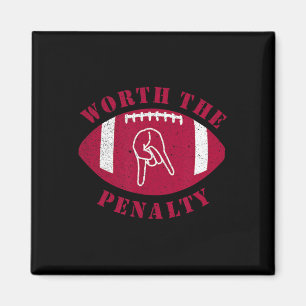 Horns Down Worth The Penalty Oklahoma Texas Red Ri Magnet