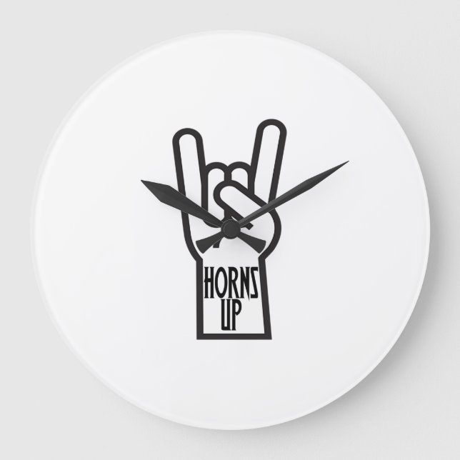 Horns Up Large Clock (Front)