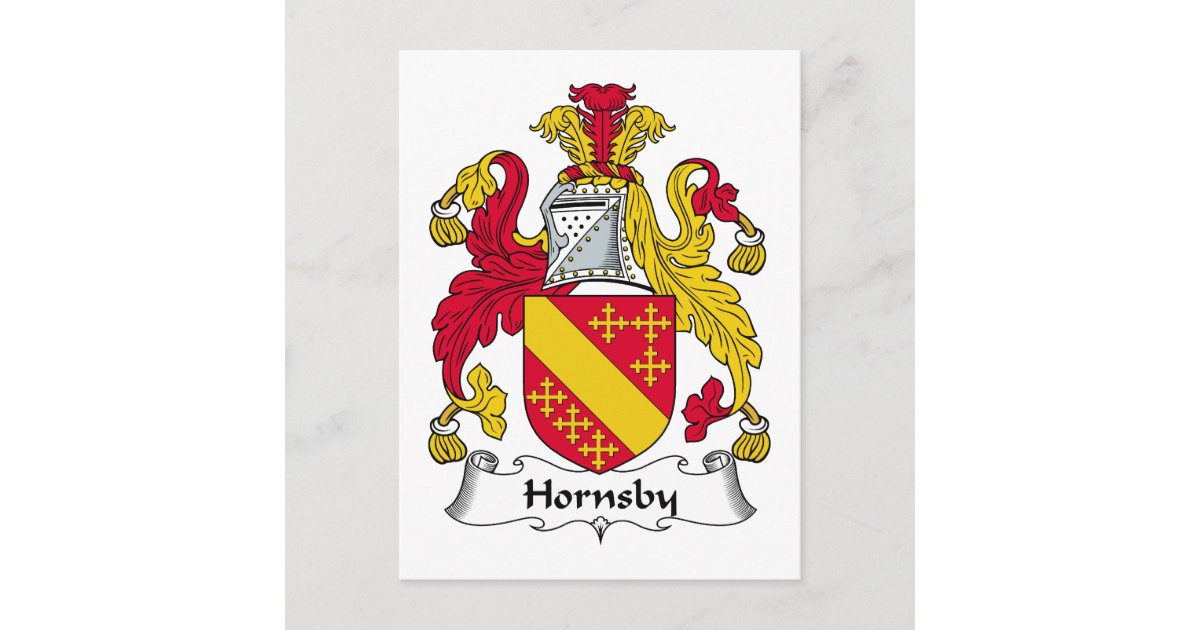 Hornsby Family Crest Postcard Zazzle