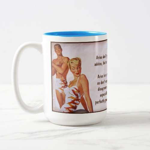 Horoscope ARIES rated G Two_Tone Coffee Mug