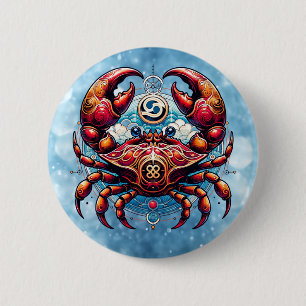 Horoscope Astrological Sign for Cancer the Crab Button