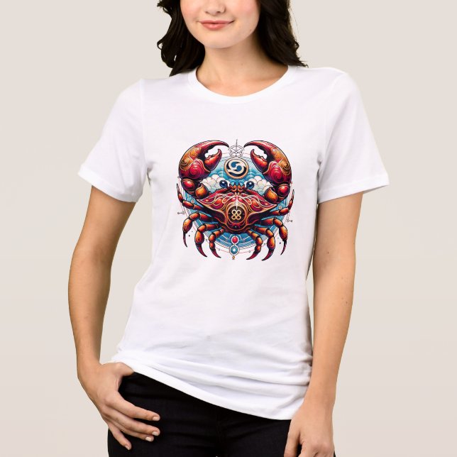 Horoscope Astrological Sign for Cancer the Crab  Tri-Blend Shirt (Front)