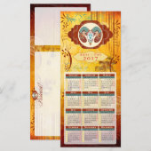 Horoscope Calendar Card 2017 ~ Aries (Front/Back)