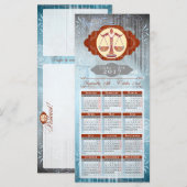 Horoscope Calendar Card 2017 ~ Libra (Front/Back)