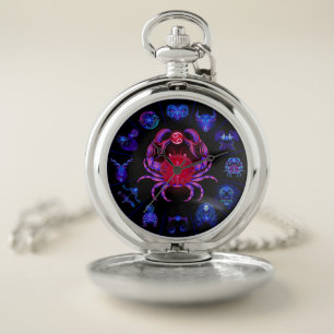 Horoscope Cancer Pocket Watch