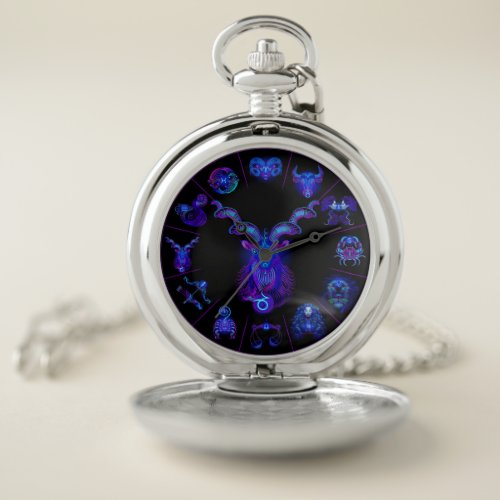 Horoscope Capricorn Pocket Watch