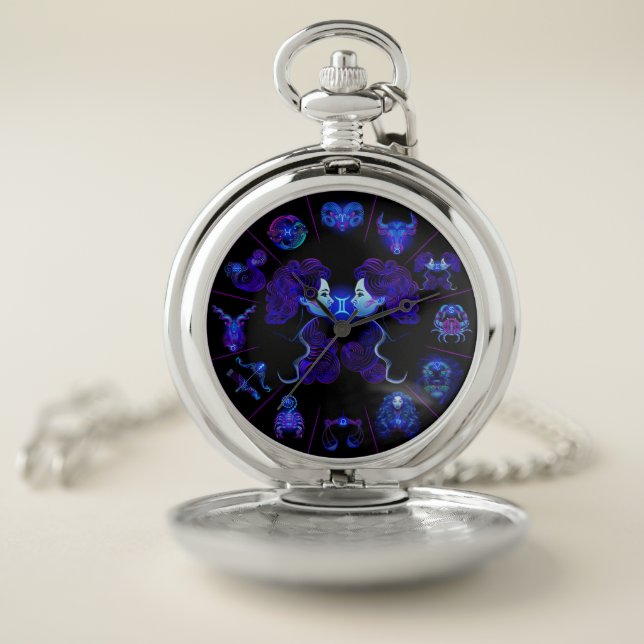 Horoscope Gemini Pocket Watch (Inside)