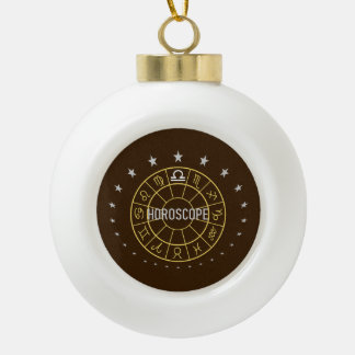 Horoscope / Libra Ceramic Ball Christmas Ornament