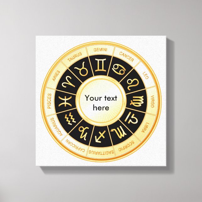 Horoscope Mandala Canvas Print (Front)