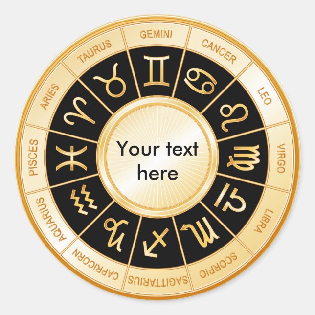 Horoscope Mandala Classic Round Sticker (Front)