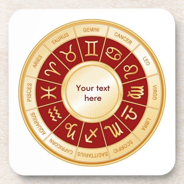 Horoscope Mandala Drink Coaster (Front)