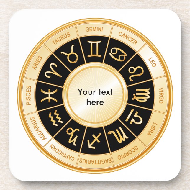 Horoscope Mandala Drink Coaster (Front)