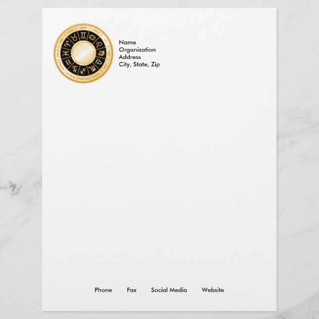 Horoscope Mandala Letterhead (Front)