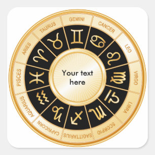 Horoscope Mandala Square Sticker