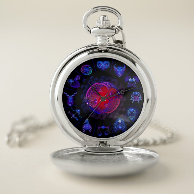 Horoscope Pisces Pocket Watch (Inside)