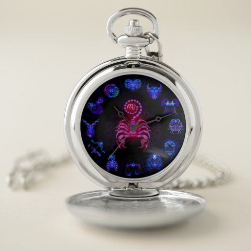 Horoscope Scorpio Pocket Watch