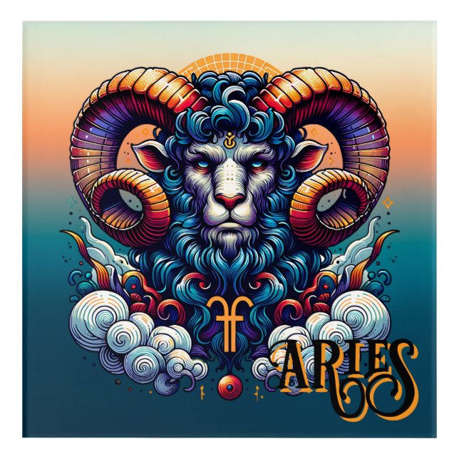 Horoscope Sign Aries | Mystical Ran  Acrylic Print (Front)