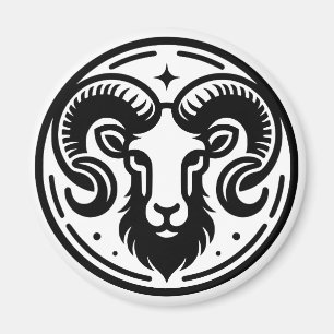 Horoscope Sign Aries Symbol and Traits Magnet