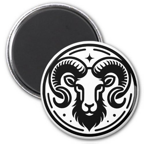 Horoscope Sign Aries Symbol and Traits Magnet