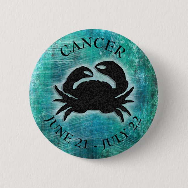 Horoscope Sign Cancer Zodiac Astrology Button (Front)