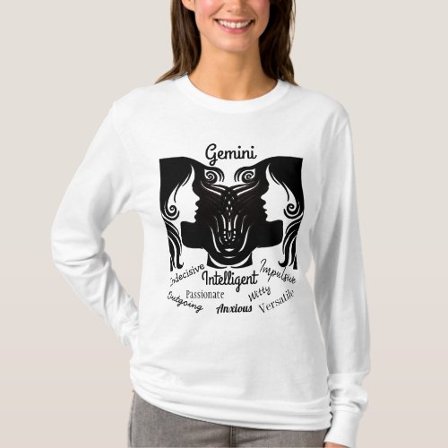 Horoscope Sign Gemini Traits Twins T_Shirt