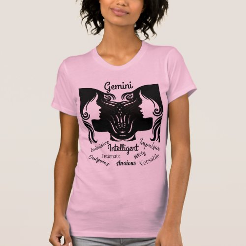 Horoscope Sign Gemini Traits Twins T_Shirt