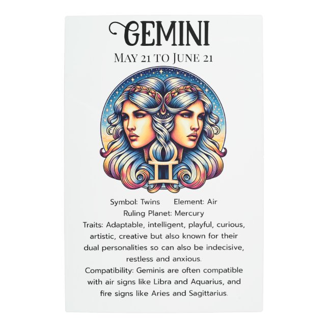 Horoscope Sign Gemini | Twins Astrology Sign (Front)