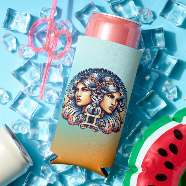 Horoscope Sign Gemini | Twins Astrology Sign Seltzer Can Cooler (In Situ Summer)