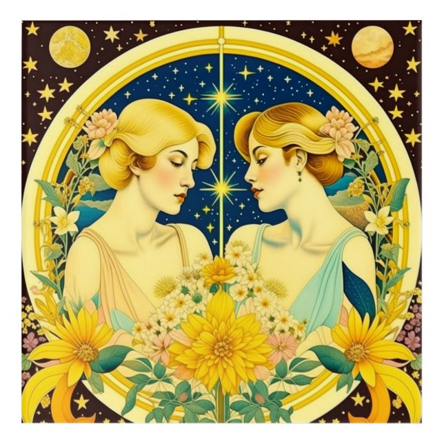 Horoscope Sign Gemini Twins Ethereal Art (Front)