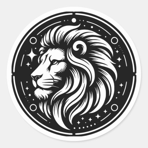 Horoscope Sign Leo Lion Symbol  Classic Round Sticker