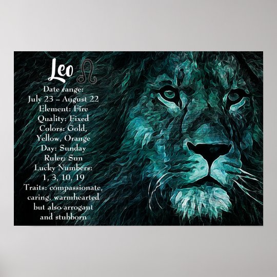 Horoscope Sign Leo Poster | Zazzle.com