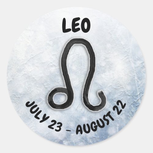 Horoscope Sign Leo Symbol Classic Round Sticker