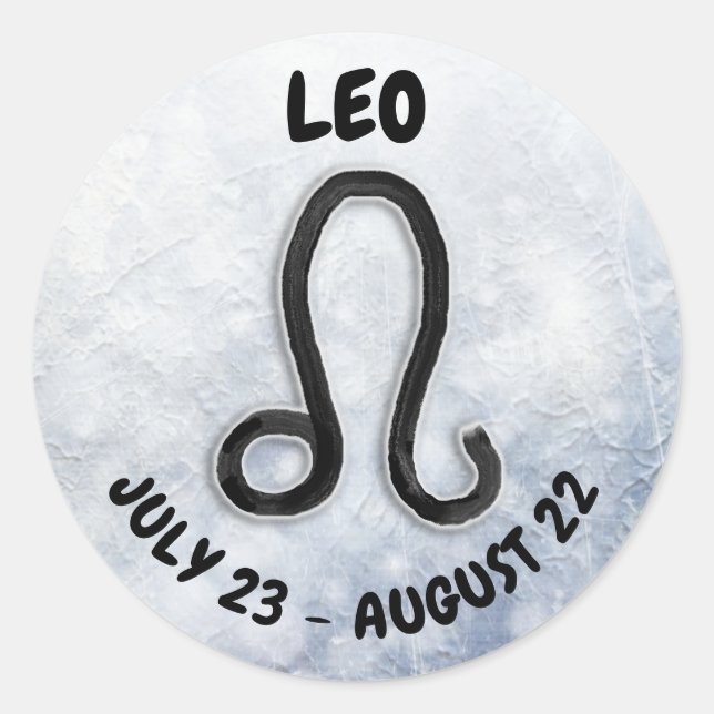 Horoscope Sign Leo Symbol Classic Round Sticker (Front)