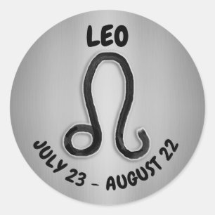 Horoscope Sign Leo Symbol Classic Round Sticker