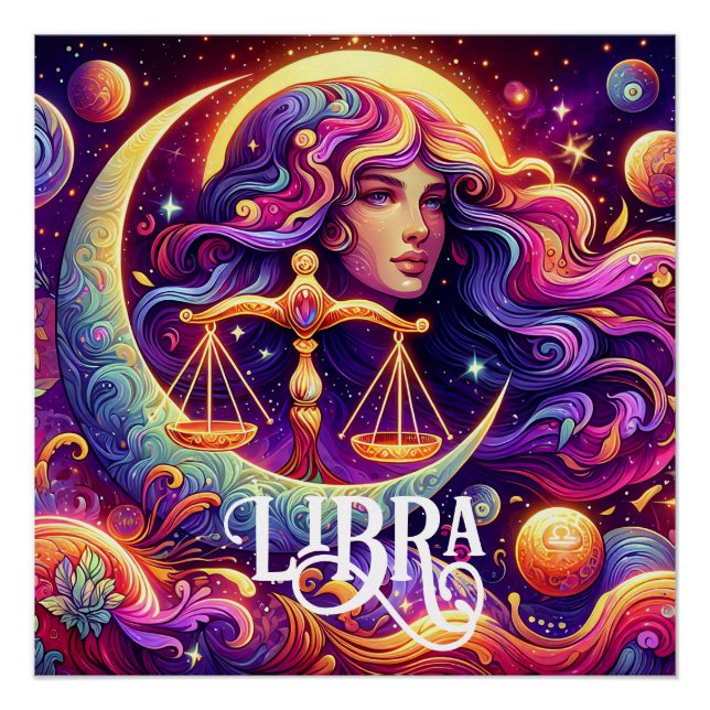 Horoscope Sign Libra Zodiac Ethereal Mystical Art (Front)