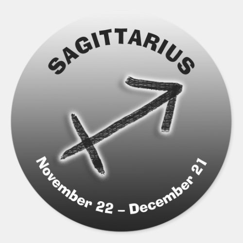 Horoscope Sign Sagittarius Astrology Classic Round Sticker