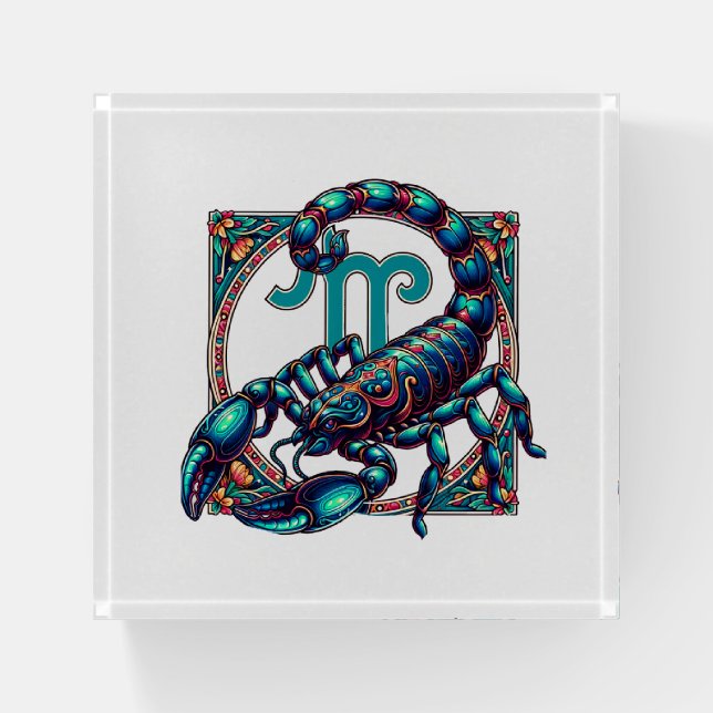 Horoscope Sign Scorpio Astrology  Paperweight (Front)