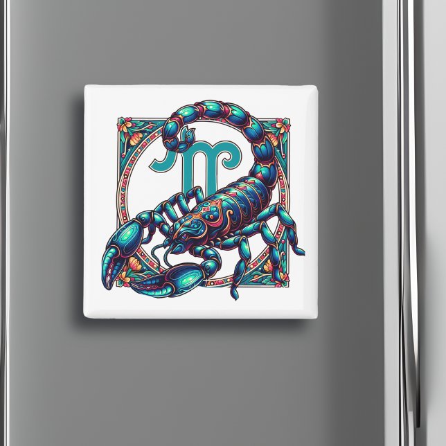 Horoscope Sign Scorpio | Blue Scorpion Magnet (Creator Uploaded)