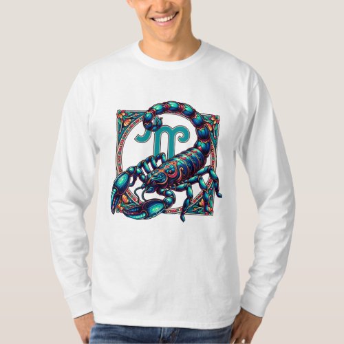 Horoscope Sign Scorpio  Blue Scorpion T_Shirt